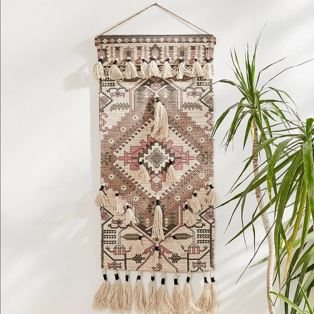 Tassel rug wall hanging